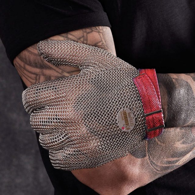 Butcher aprons with Sleeves & Cut safe gloves for butchers