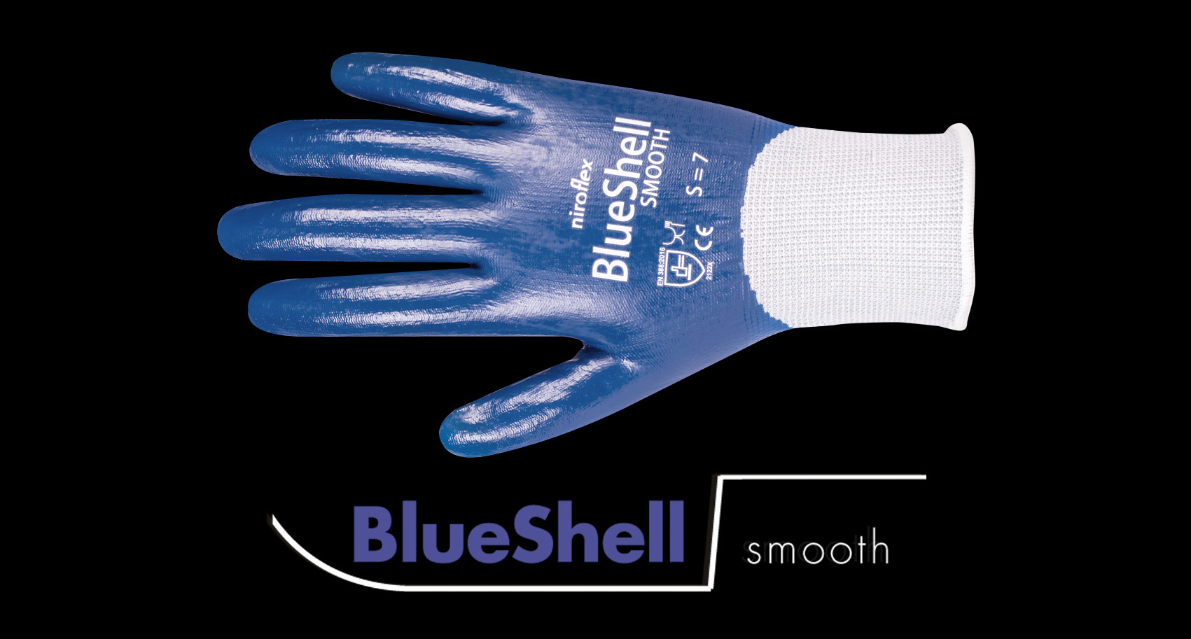 Schutzhandschuhe Nitril: Niroflex BlueShell smooth