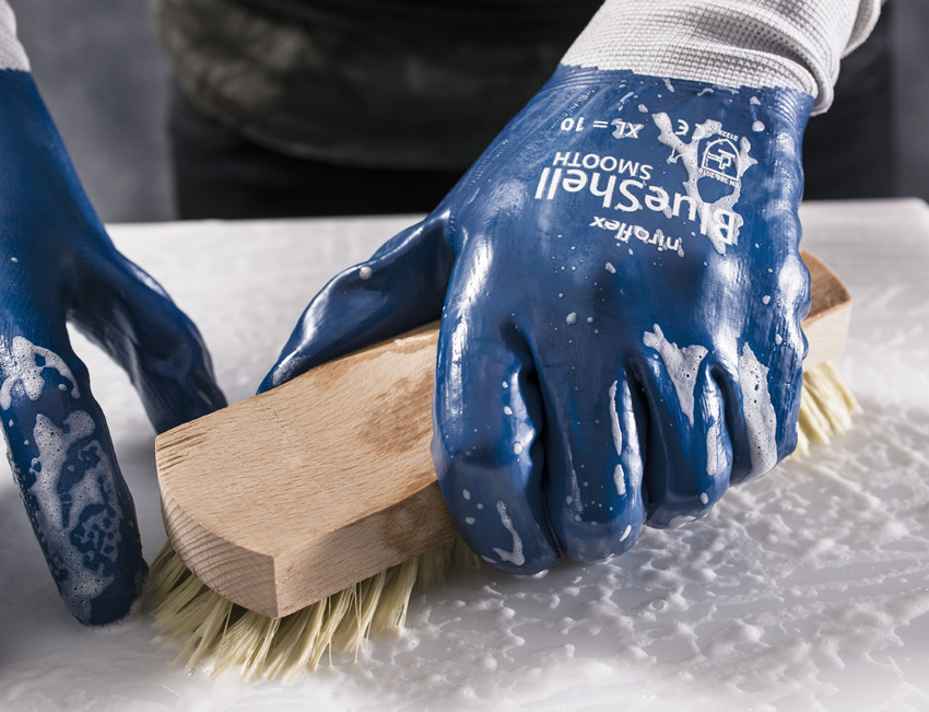 Schutzhandschuhe Nitril: Niroflex BlueShell smooth, Waterproof gloves work from manufacturer