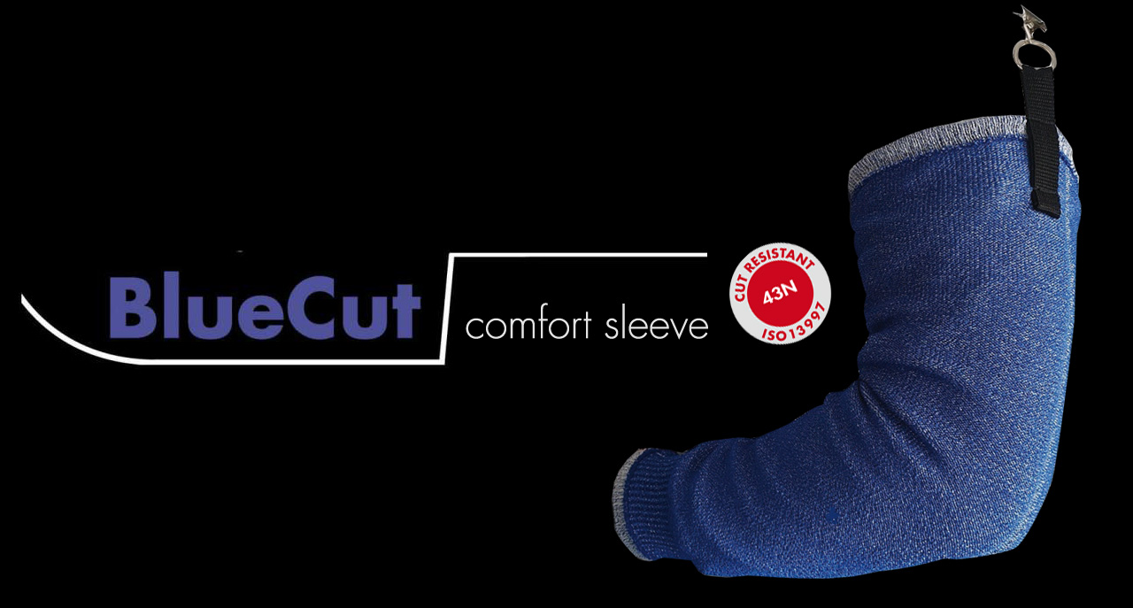 BlueCut advance comfort sleeve, Schnittschutzhandschuh Lebensmittel, Schnittfeste Handschuhe Lebensmittel, Schnittschutz Handschuh, Schnittschutzhandschuhe Metzger, Fleischer Zubehör, Cut resistant gloves, stainless steel glove