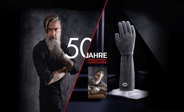 50 Jahre Ringgeflecht-Handschuhe – 50 Jahre Sicherheit 50 Jahre Ringgeflecht-Handschuhe – 50 Jahre Sicherheit