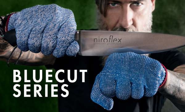 BlueCut – Gants anti-coupure haute performance pour une protection fiable contre les coupures dans l'industrie alimentaire.