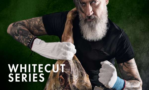 WhiteCut – Gants anti-coupure haute performance pour les secteurs de la viande, du poisson et de la restauration.