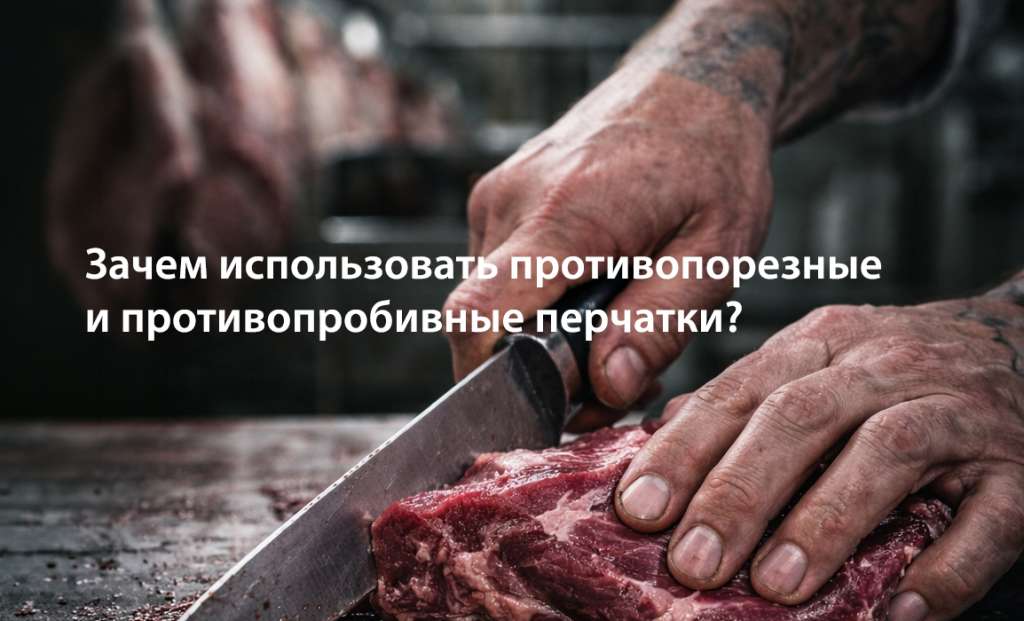 ruki rezhut myaso bez perchatok proizvodstvo pishchi